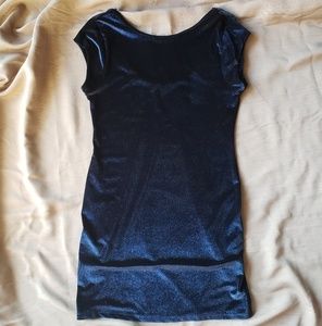 Charlotte Russe Blue Crushed Velvet Dress
